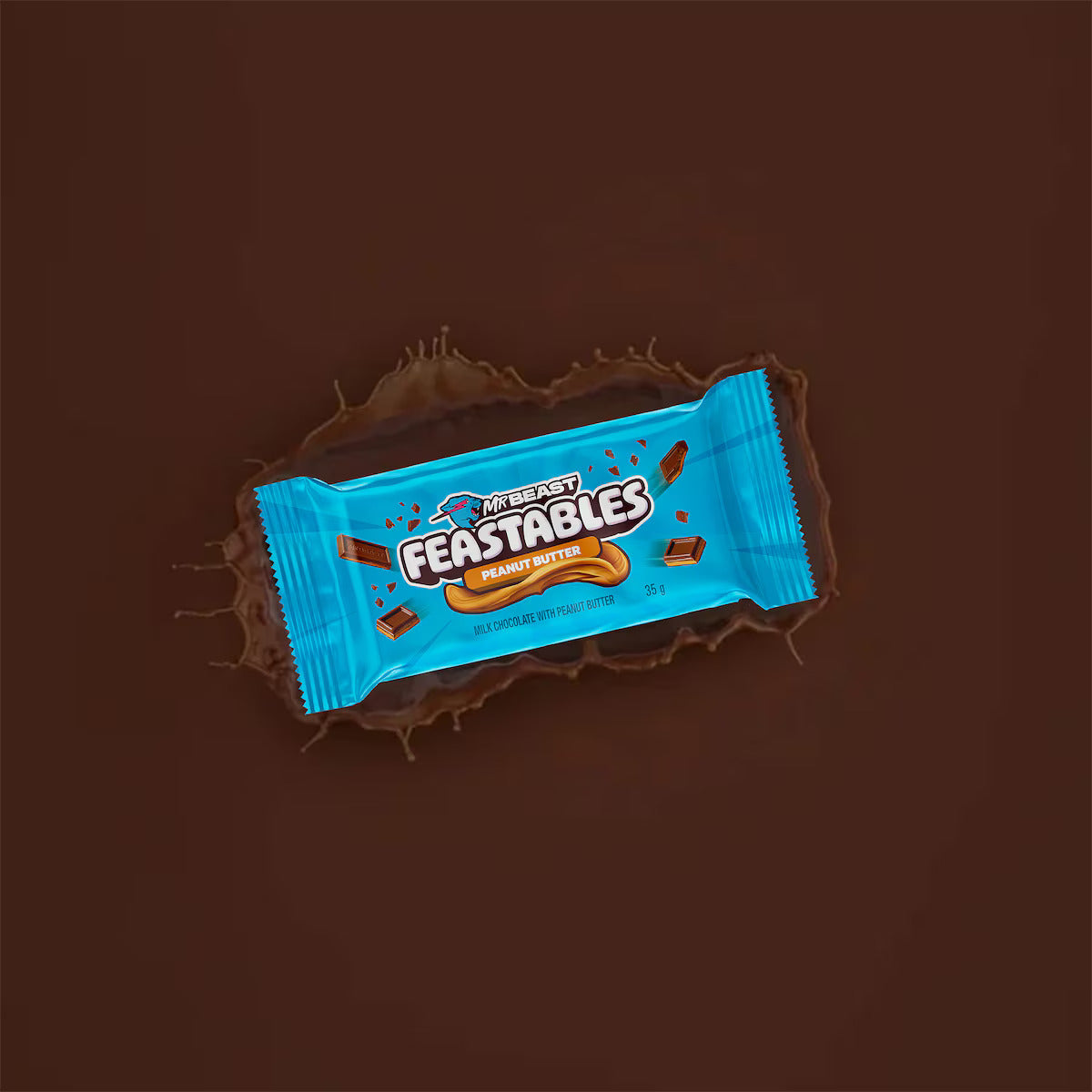 24 Pack x Mr Beast Feastables Chocolate Peanut Butter - 35g