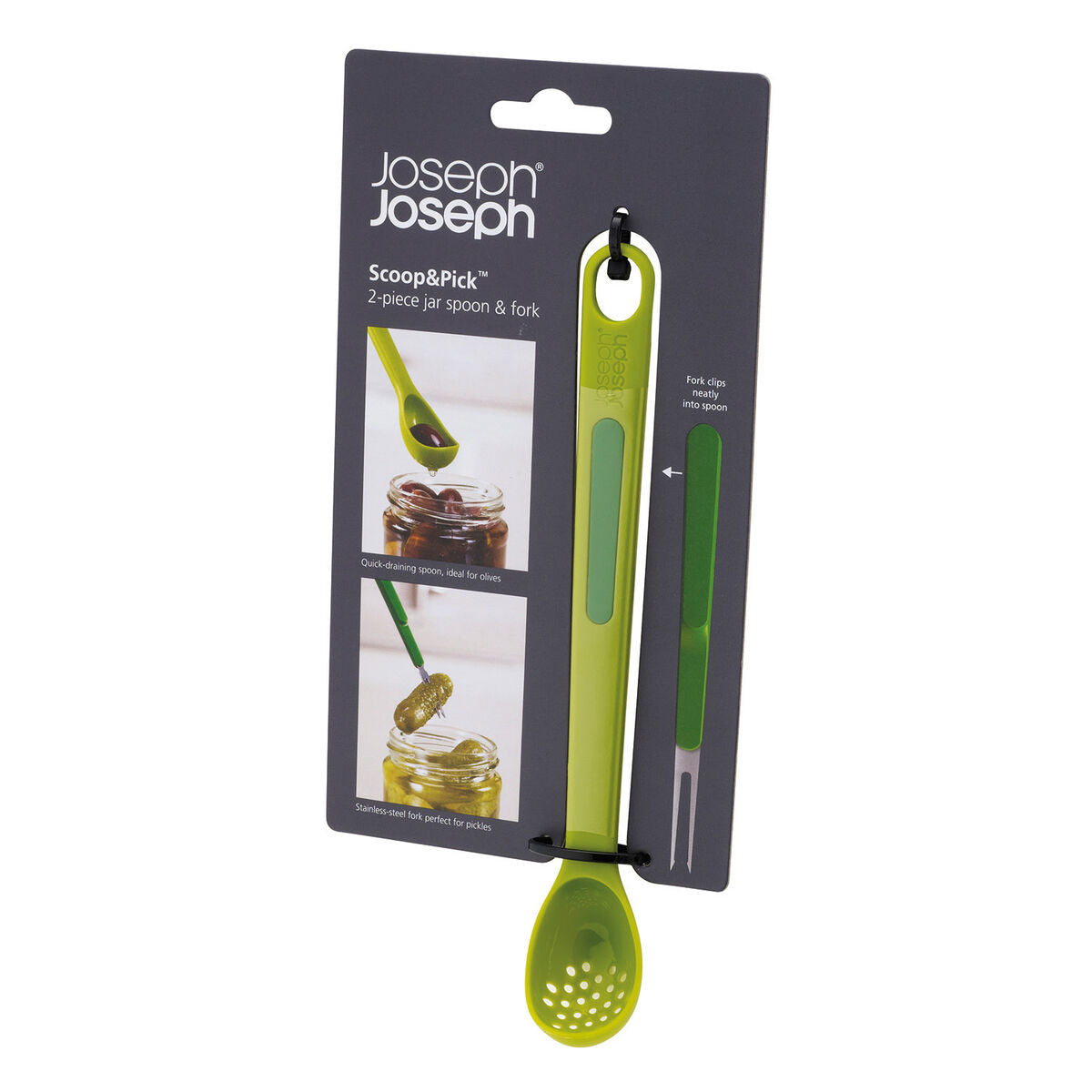 Joseph Joseph Scoop & Pick – 2-in-1 Jar Spoon and Fork
