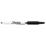 6 Pack x Sharpie Retractable Fine Point Permanent Marker - Black