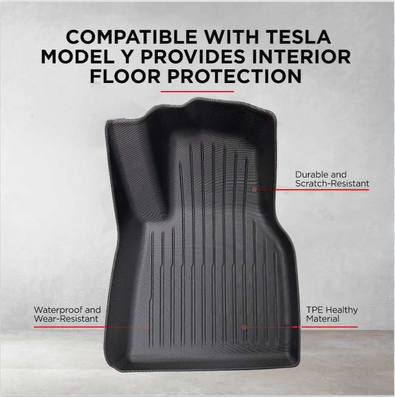 Tesla Model Y All-Weather TPE Floor Mat Set