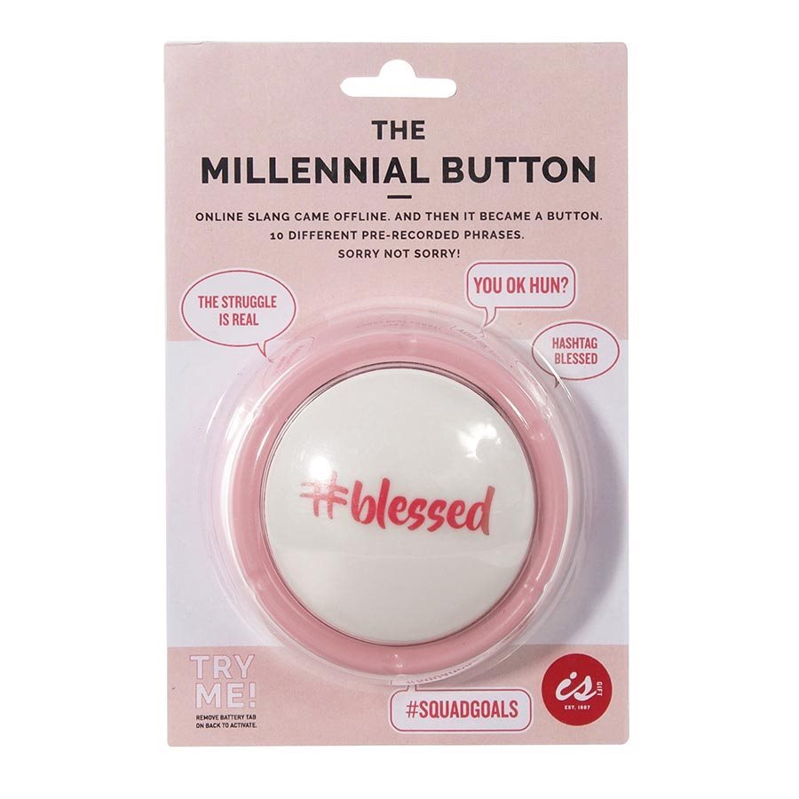 The Talking Millennial Button: 13 #Blessed Phrases