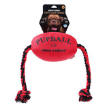 Paws & Claws Footy Oxford Rope Tugger Squeaky Plush - 75x25x20cm