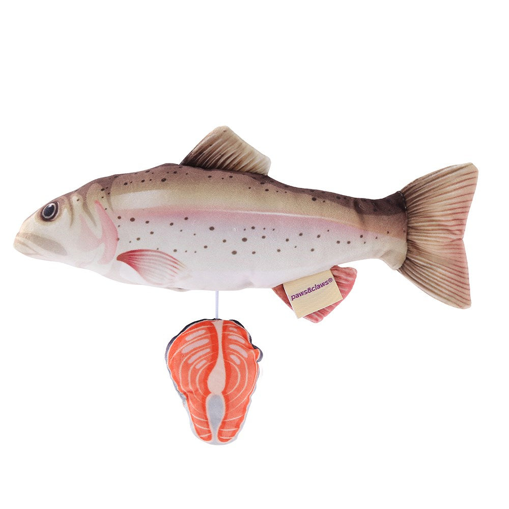 Paws & Claws Surprise Fish Plush Toy - 30x10x5cm