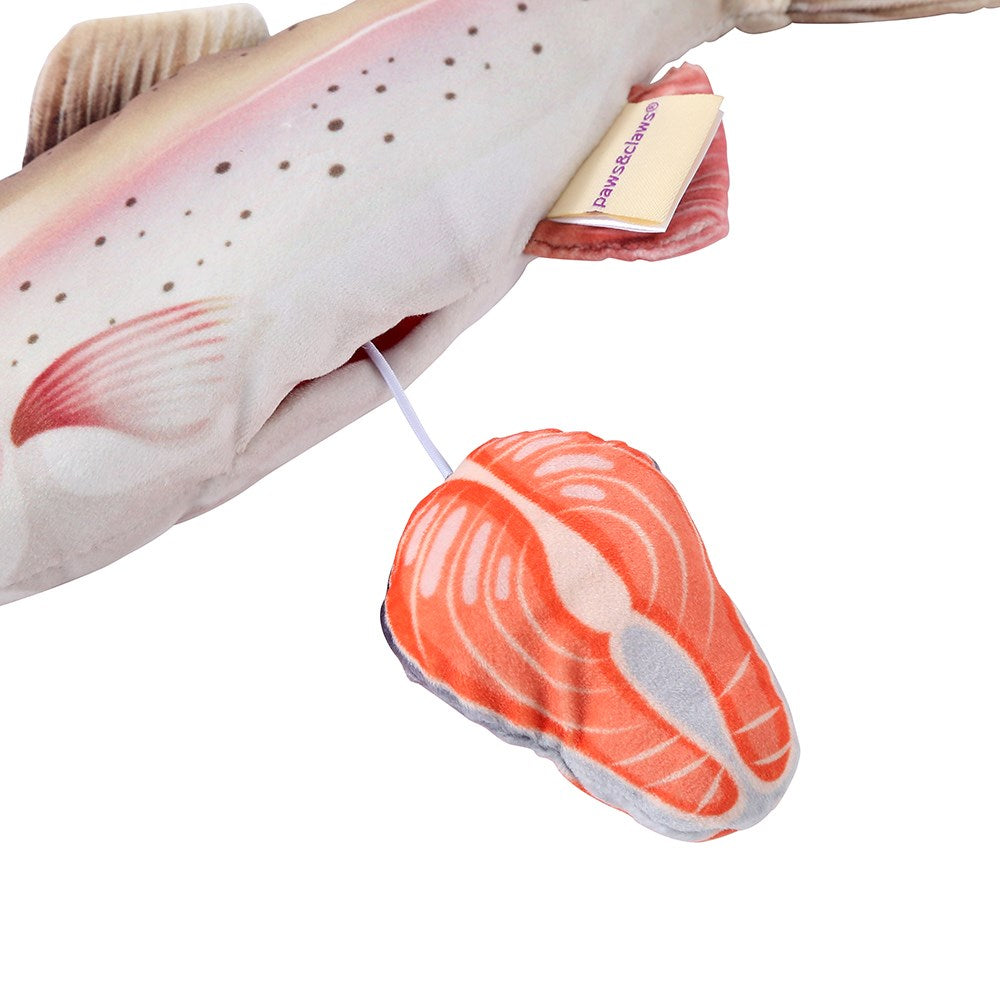 Paws & Claws Surprise Fish Plush Toy - 30x10x5cm