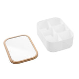 Boxsweden Bano Rectangular Jewellery Organiser Box with Mirror Top - 15.5x12x6cm