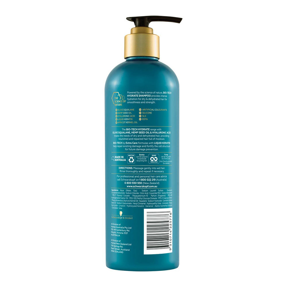 Schwarzkopf Bio-Tech Hydrate Shampoo - 500mL