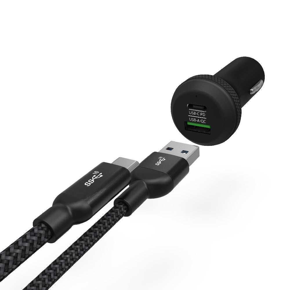 Adam Elements USB-C PD & QC 36W Fast Charging Car Charger