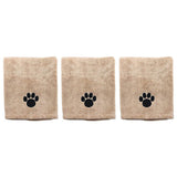 3 Pack x Paws & Claws Microfiber Pet Drying Towel