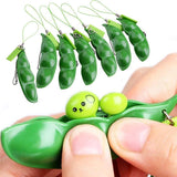 3 x Edamame Fidget Popper Key Chain