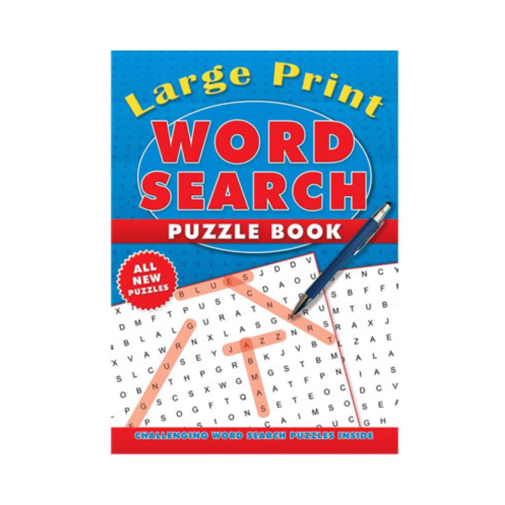 Set of 4 Large Print Word Search Puzzle Book