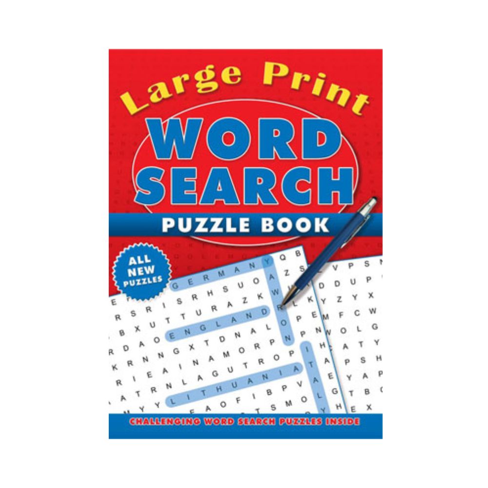 Set of 4 Large Print Word Search Puzzle Book