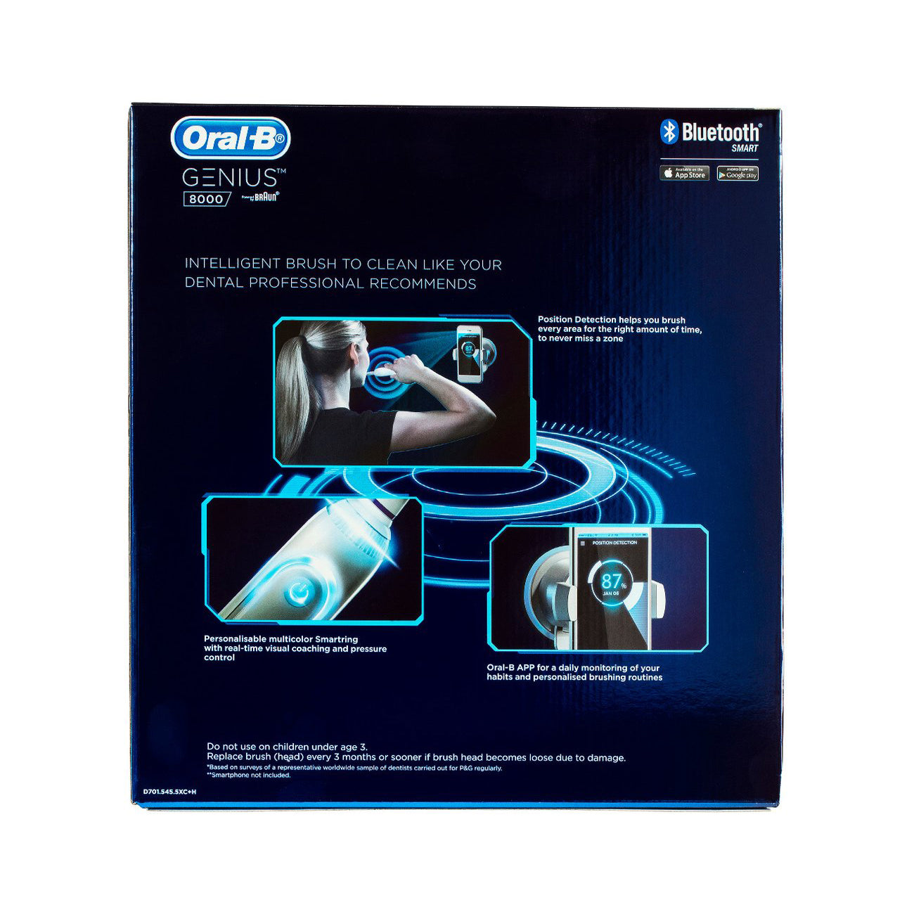 Oral-B Genius 8000 Electric Toothbrush 2-Pack - Silver