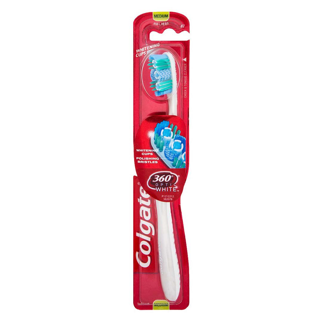 Colgate 360° Optic White Toothbrush - Medium