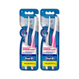2 Pack x Oral-B Crossaction Superior Clean Toothbrush - Medium - 2pc
