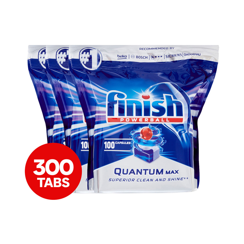 3 Pack x Finish Powerball Quantum Dishwasher Capsules Original 100pc