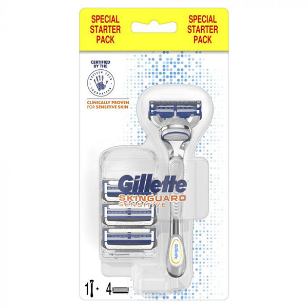 Gillette SkinGuard Sensitive Power Handle Razor (4 Razors)