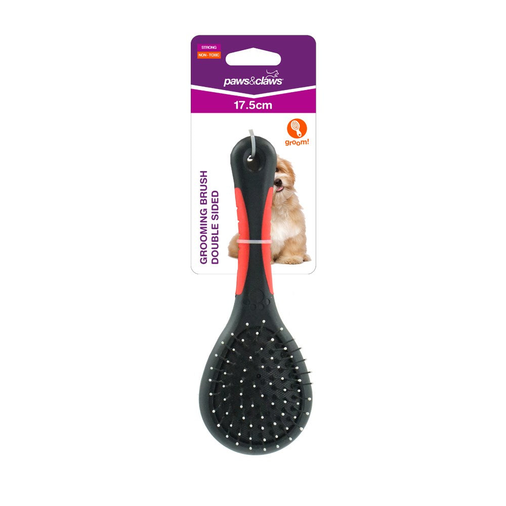 Paws & Claws Double-Sided Grooming Pet Brush - 17.5cm