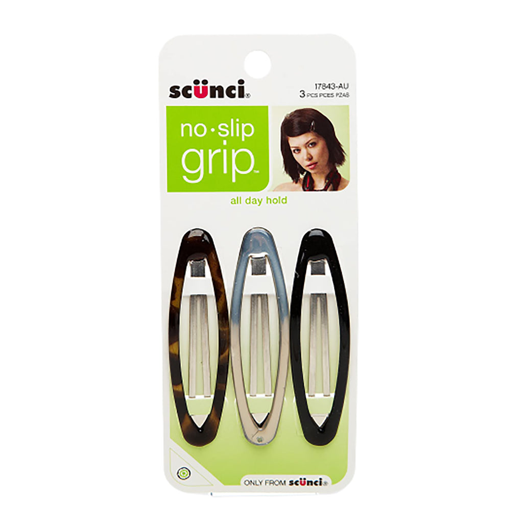 Scunci No-Slip Grip Hair Clips - 3 Pack