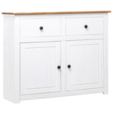 Sideboard White 93x40x80 Cm Solid Pinewood