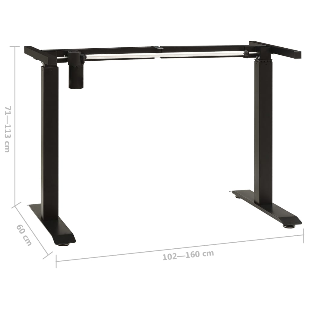 Electric Motorised Standing Desk Frame Height Adjustable Black
