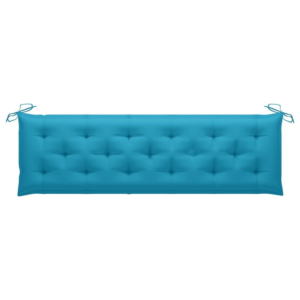 Garden Bench Cushion Light Blue 180x50x7 Cm Fabric
