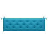 Garden Bench Cushion Light Blue 180x50x7 Cm Fabric