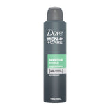6 Pack x Dove Men Antiperspirant Aerosol Deodorant Sensitive Shield - 254mL