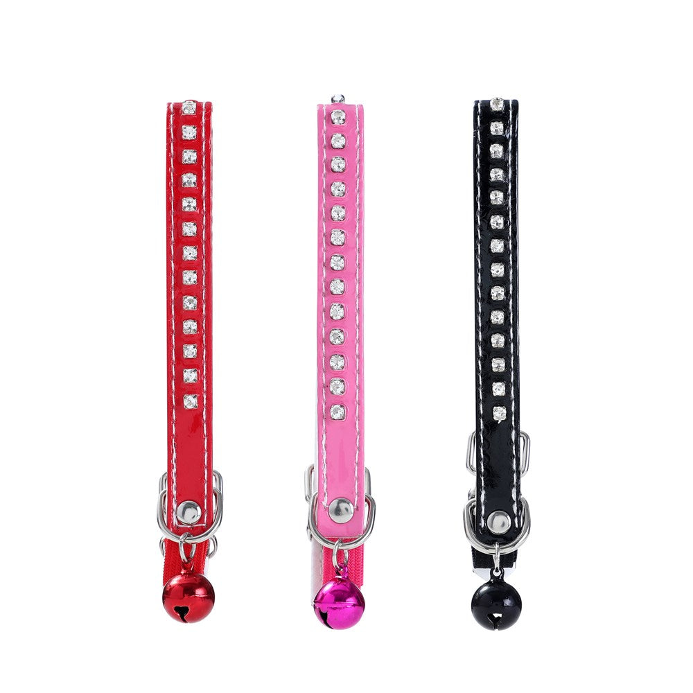 Paws & Claws Diamonte Adjustable Breakaway Cat Collar with Bell - 22-30x1cm