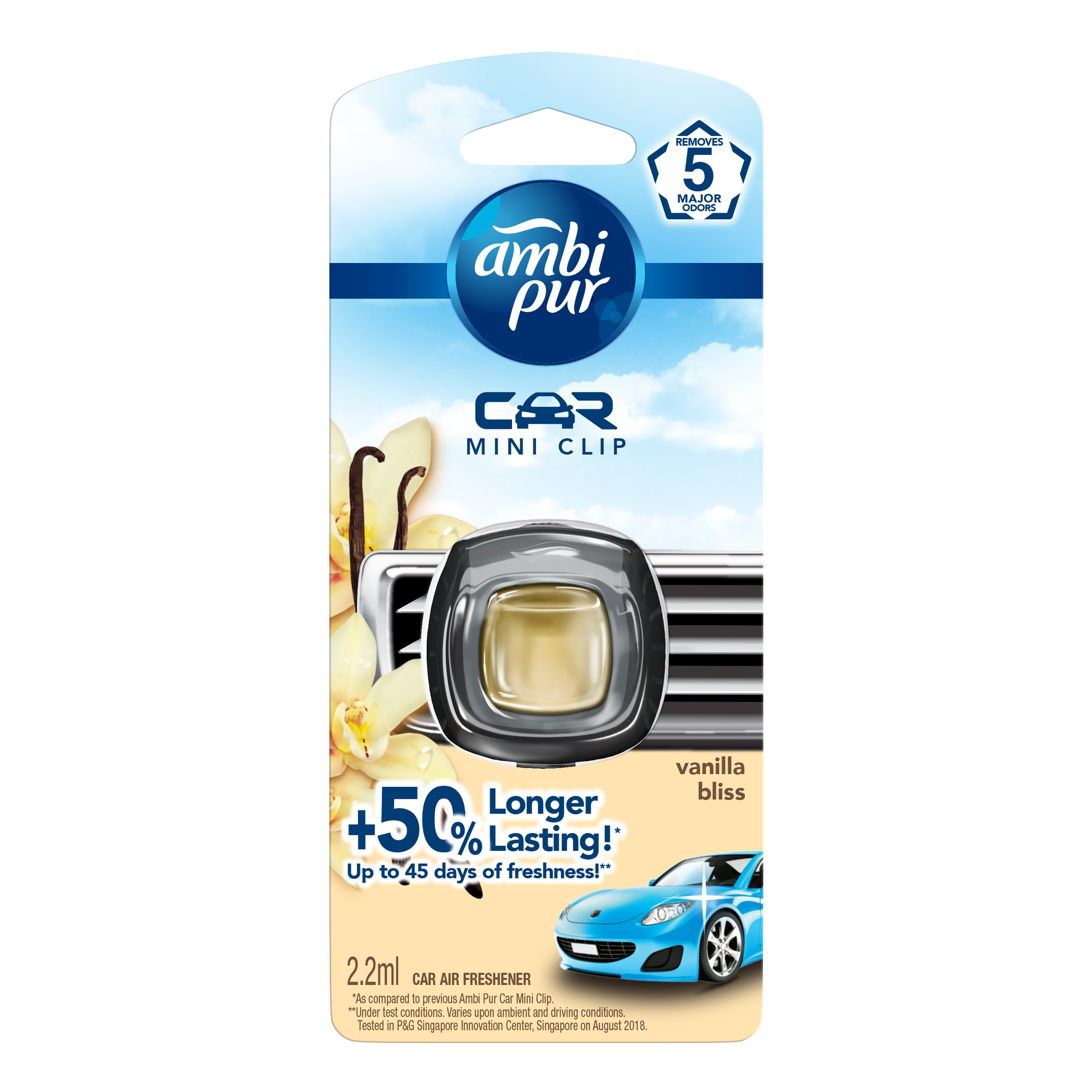 Ambi Pur Car Mini Clip - Vanilla bliss 2ml