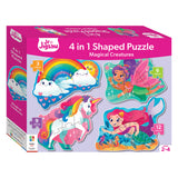 Junior Jigsaw Shaped 4-in-1: Magical Creatures