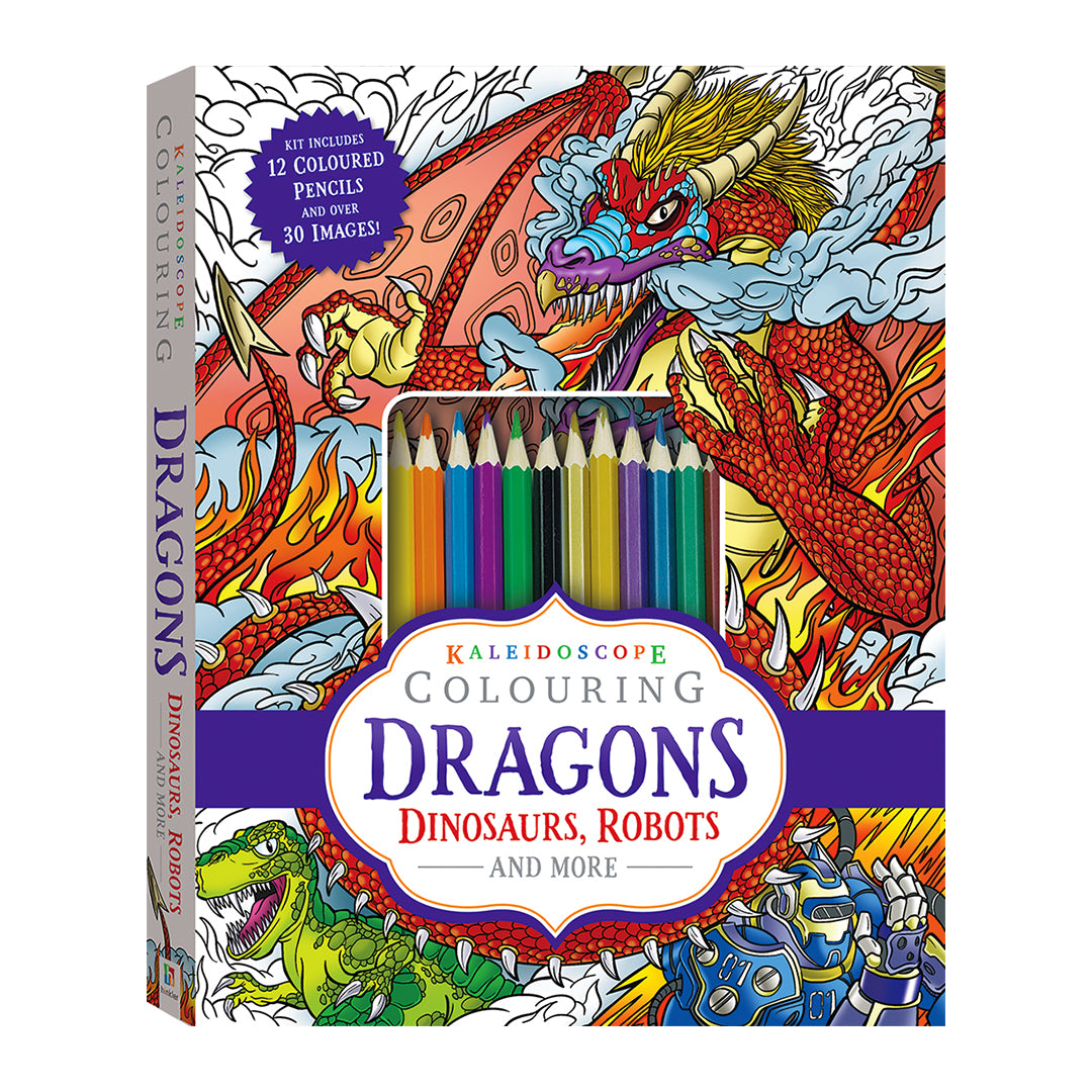 Kaleidoscope Colouring: Dragons, Dinosaurs, Robots and More