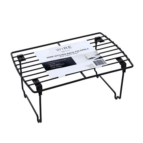 Boxsweden Foldable Wire Kitchen Rack - 31x20x14.5cm