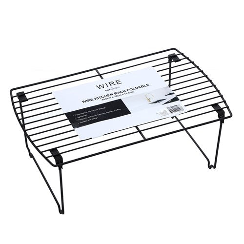 Boxsweden Foldable Wire Kitchen Rack - 44.5x28x18.5cm