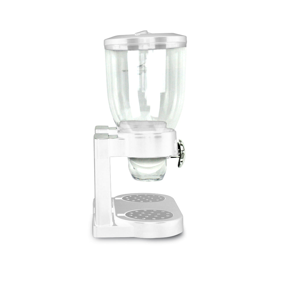 Double Cereal Dispenser Dry Food Storage Container White