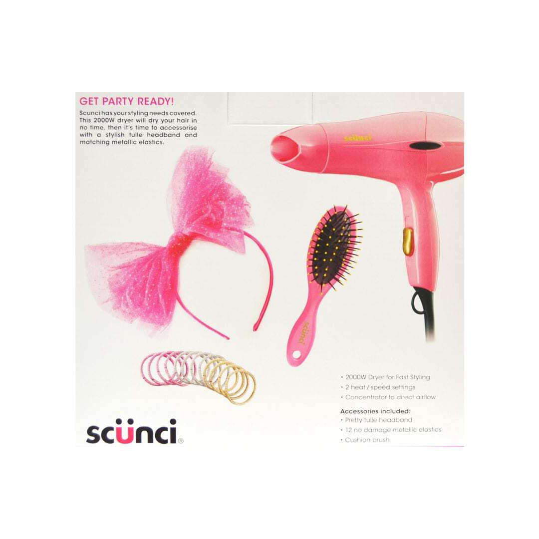 Scunci Girl 2000W Fashion Dryer And Accessories