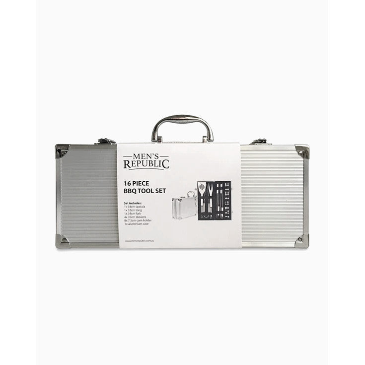 Men's Republic 16 Piece BBQ Set in Aluminium Case