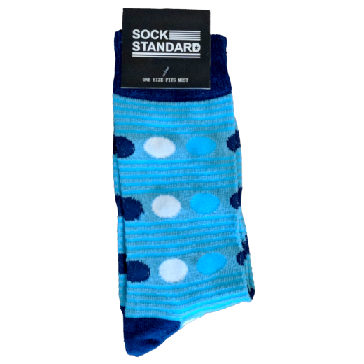 Sock Standard - Blue & White Polka Dots