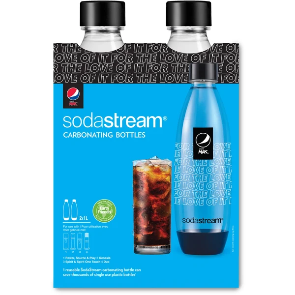 SodaStream SPIRIT (Black) With Pepsi Tasting Pack and 2 Extra Pepsi Bottles
