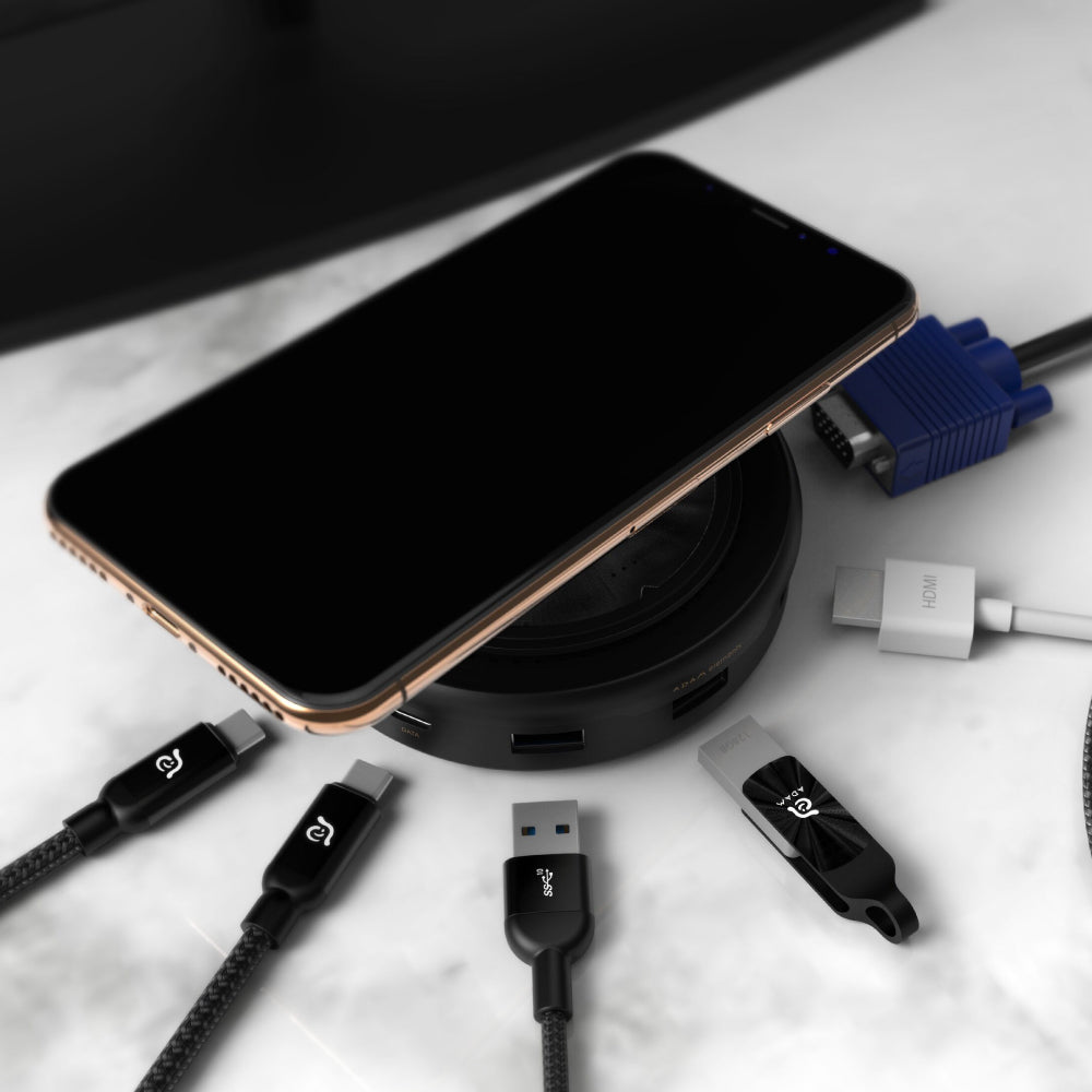Adam Elements USB-C 3.1 - 7 port Wireless Charger Hub