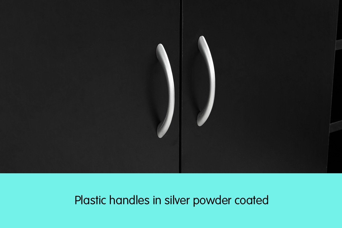 21 Pairs Shoe Cabinet Rack Storage Organiser - 80 x 30 x 90cm - Black