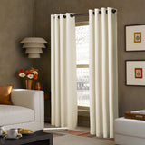 2x 100% Blockout Curtains Panels 3 Layers Eyelet Beige 240x230cm