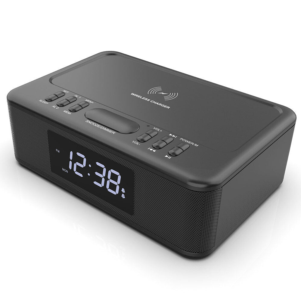 Lenoxx Wireless Charging Bluetooth Alarm Clock