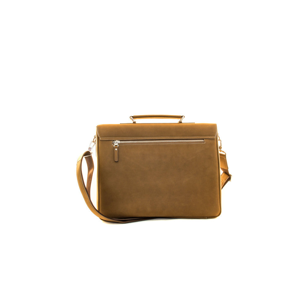 Jack Bee Collins Leather Messenger Bag
