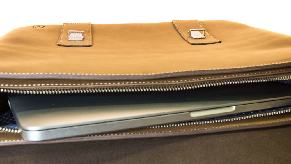 Jack Bee Collins Leather Messenger Bag