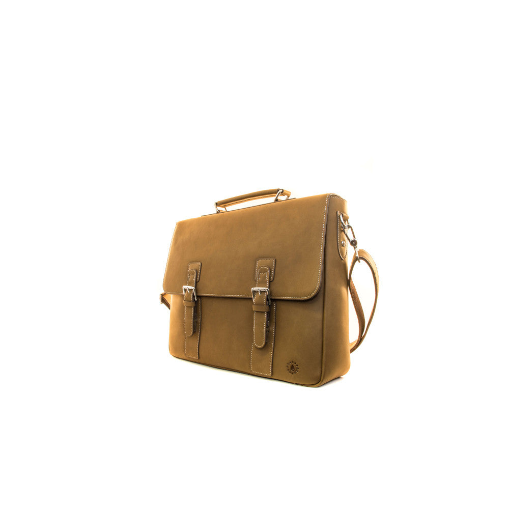 Jack Bee Collins Leather Messenger Bag