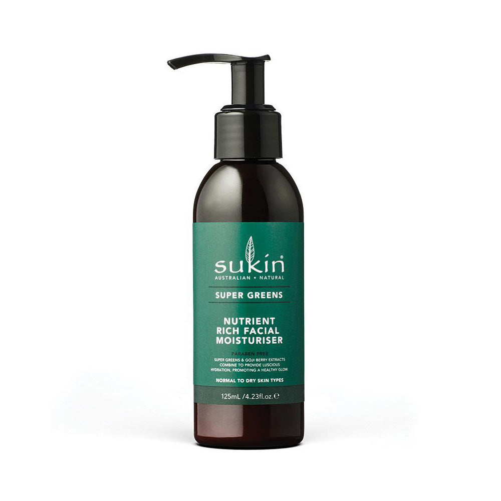 Sukin Super Greens Nutrient Rich Facial Moisturiser - 125mL