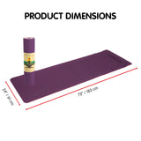 Powertrain Eco-Friendly TPE Pilates Exercise Yoga Mat 8mm - Dark Purple