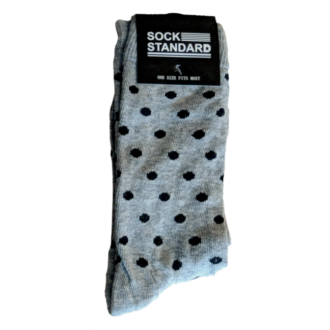 Sock Standard - Grey Polka Dot