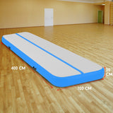 4m x 1m Air Track Inflatable Gymnastics Tumbling Mat - Blue