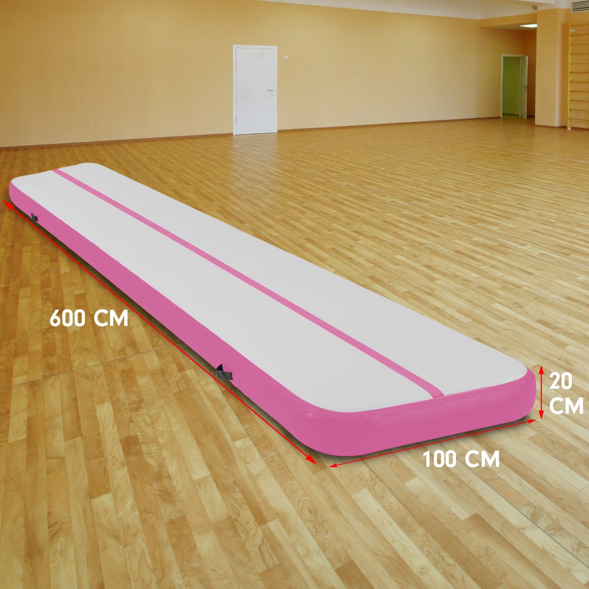 6m x 1m Air Track Inflatable Gymnastics Tumbling Mat - Pink